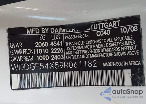 2009 Mercedes-Benz C 300 Luxury/Sport из США, поврежденный, VIN WDDGF54X59R061182